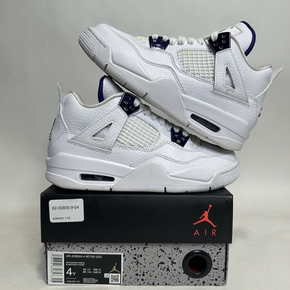 Nike Shoes Air Jordan 4 Retro GS “Purple Metallic” 2024